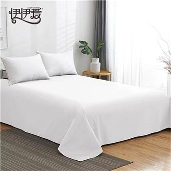 伊伊爱YDJD0230365/60*80S喷气全棉贡缎纯白床单210*290cm