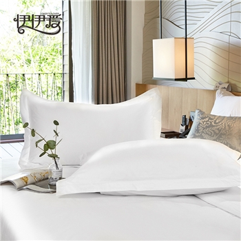 伊伊爱YDJD0230375/60*80S喷气全棉贡缎纯白枕套60*90cm