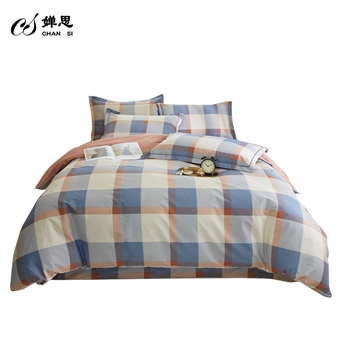 婵思CMB0230182全棉斜纹加密条格四件套200*230cm曼雷诗